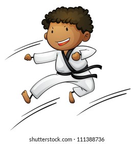 Illustration Of A Young Martial Artist