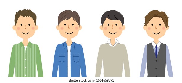 It is an illustration of young men.