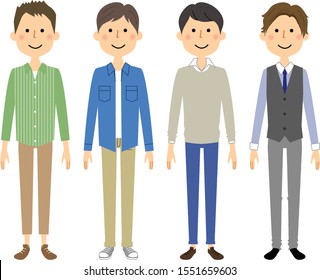 It is an illustration of young men.