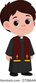 Ilustração de um jovem sacerdote
