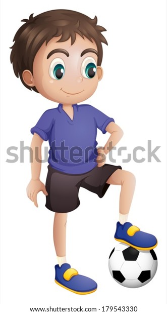 Illustration Young Soccer Player On White Stock Vector (Royalty Free ...