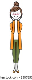 Illustration of a young woman stunned.