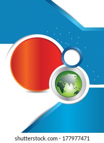 Illustration for your business presentations. Abstract vector background with continents for brochures.