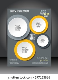 Illustration for your business presentations. Brochure design template, vector background