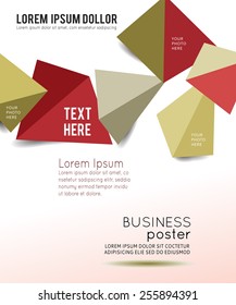 Illustration for your business presentations.Transparent fractal corporate background