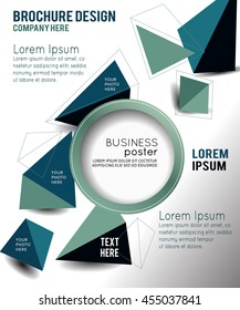 Illustration for your business presentations.Transparent fractal corporate background
