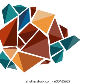 Illustration for your business presentations.Transparent fractal corporate background