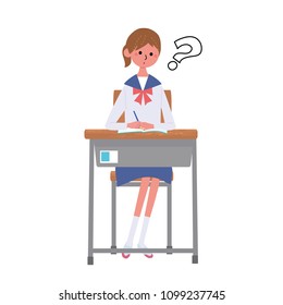 Illustration of youth studying