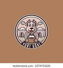 illustration yurt goad of a bottle
