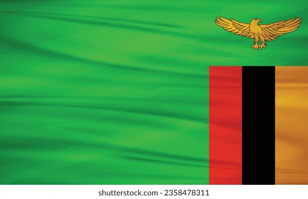 Ilustración de la bandera de Zambia y el vector editable Bandera del país de Zambia