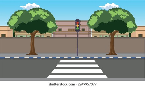 Ilustración del arte vectorial de Cebra Crossing.