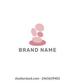 ILLUSTRATION ZEN BALANCING STONES, STACKED STONES SIMPLE FLAT LOGO ICON TEMPLATE DESIGN VECTOR. GOOD FOR SPA, YOGGA