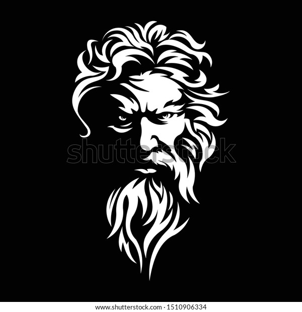 Illustration Zeus Black Background Stock Vector (Royalty Free) 1510906334