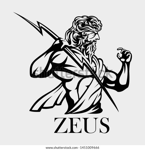 Illustration Zeus Greek God Stock Vector (Royalty Free) 1451009666