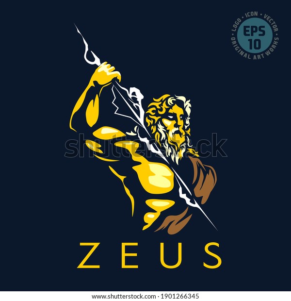 Illustration Zeus Vector Image Stock Vector (Royalty Free) 1901266345 ...