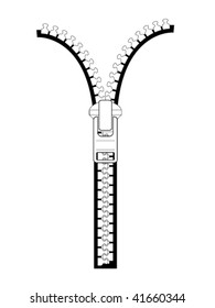 Illustration of the zipper