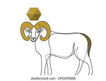 illustration of the zodiac sign of aries