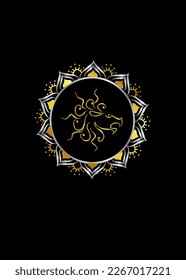 
The illustration - zodiac sign in the black color.