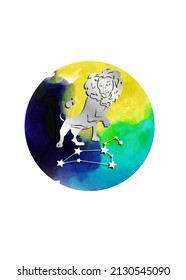 The illustration - zodiac sign in flat style design.