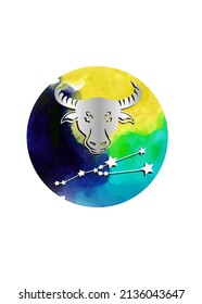 The illustration - zodiac sign in flat style design.