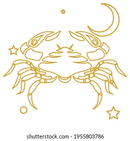 
The illustration - zodiac sign in the gold color.