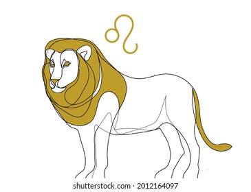 illustration of the zodiac sign of leo