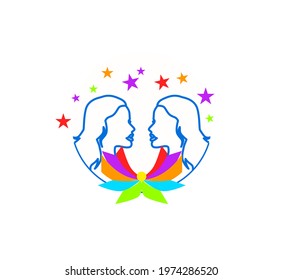 The illustration - zodiac sign in the modern style.