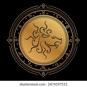 
The illustration - zodiac sign in the modern style.
