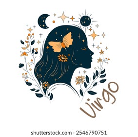 The illustration - zodiac sign in the modern style.