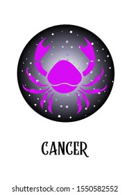 
The illustration - zodiac sign on a space background.
