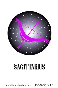 The illustration - zodiac sign on a space background.