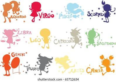 illustration of Zodiac sign on a white background