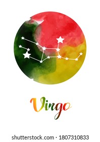 The illustration - zodiac sign in watercolor style.