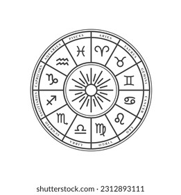 illustration of zodiac, zodiac symbol, vector art.