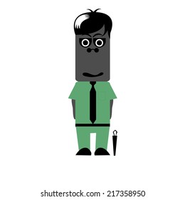 Illustration of zombie  businessman