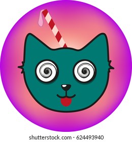 Illustration of zombie cat