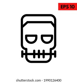 Illustration of zombie line icon