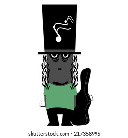 Illustration of zombie musician