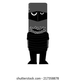 Illustration of zombie robber