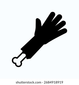 Illustration einer Zombie-Hand: Vektorsymbolgrafik, Cartoon, Vorlage