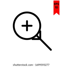 ilustración de icono plano de zoom