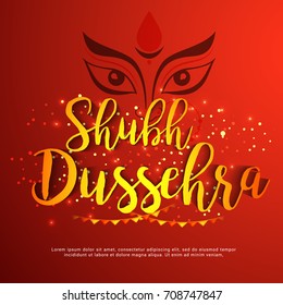 Illustration,banner or poster of dussehra with ten headed Ravana.