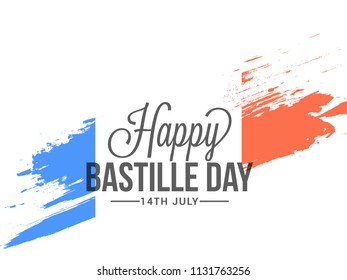 Illustration,banner or poster for French National Day.Happy Bastille Day.