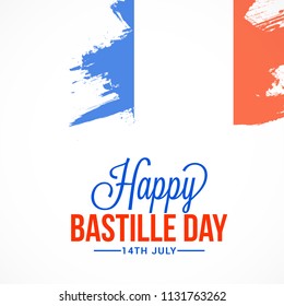 Illustration,banner or poster for French National Day.Happy Bastille Day.