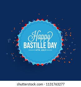 Illustration,banner or poster for French National Day.Happy Bastille Day.