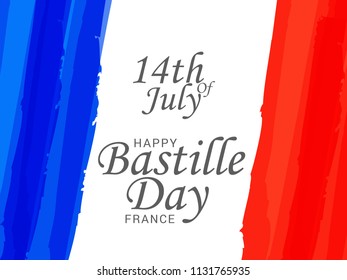 Illustration,banner or poster for French National Day.Happy Bastille Day.