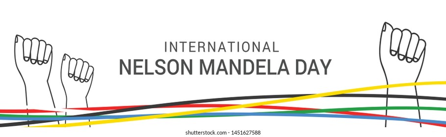 illustration,banner or poster for International Nelson Mandela Day.