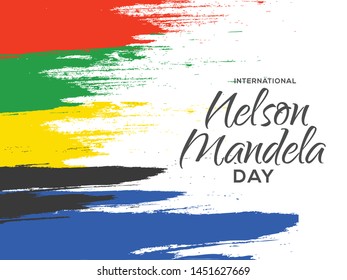 illustration,banner or poster for International Nelson Mandela Day.