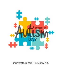Illustrationbanner Poster World Autism Awareness Day Stock Vector ...