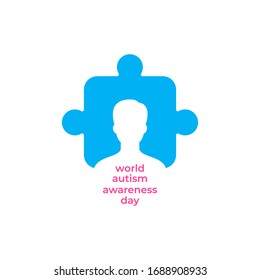 illustration,banner or poster of World autism awareness day. April 2th